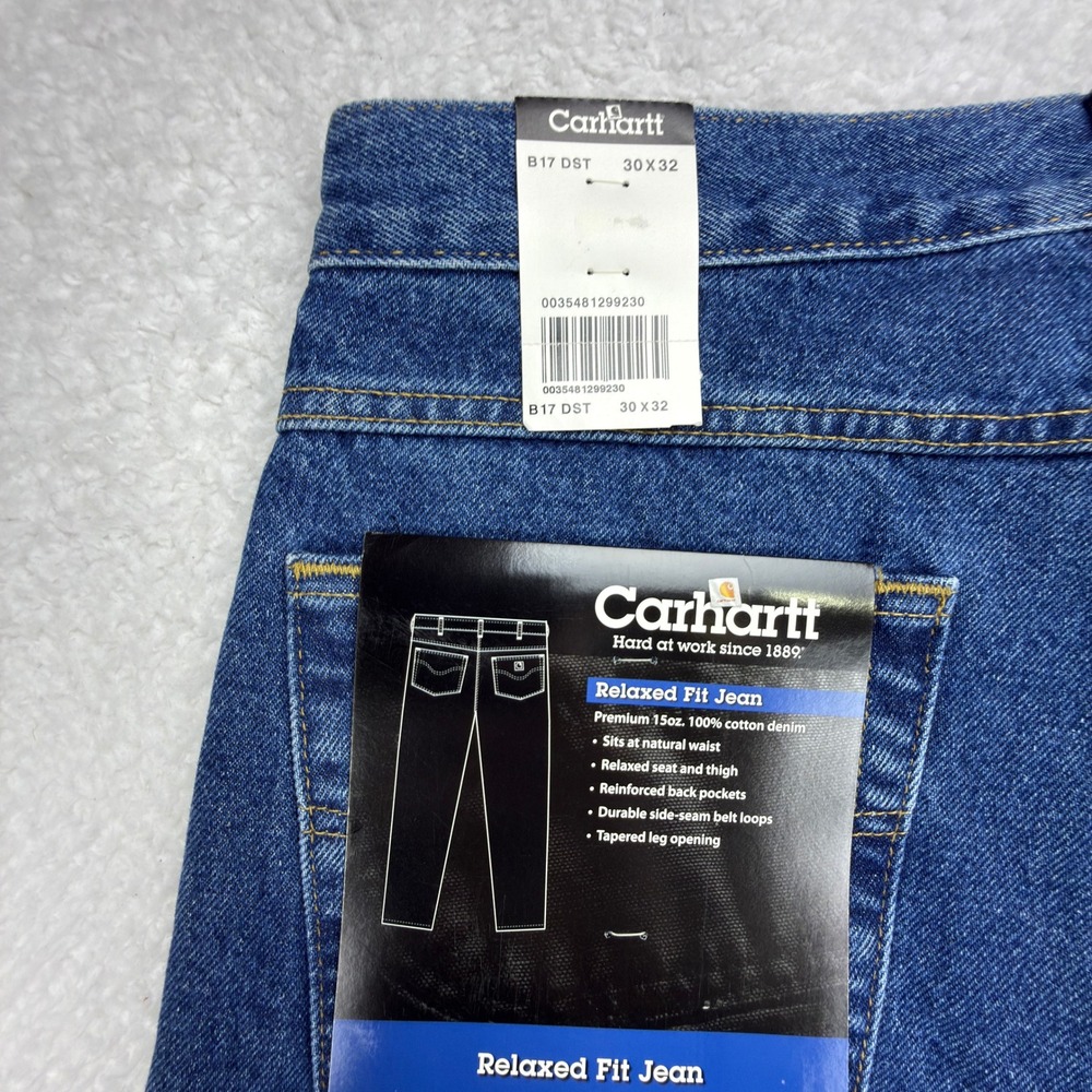 Carhartt Relaxed Fit Tapered‎ Leg Jeans Mens 30x32 B17 DST Darkstone NWT NOS
